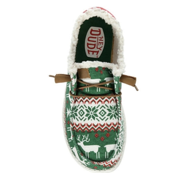 HEY DUDE WENDY SLIP ON SNEAKER GREEN - Picture 3 of 6